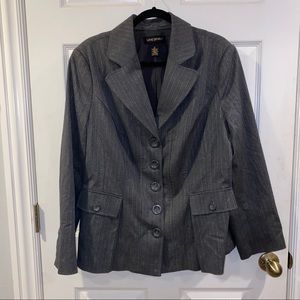 Lane Bryant Striped Metallic Blazer
